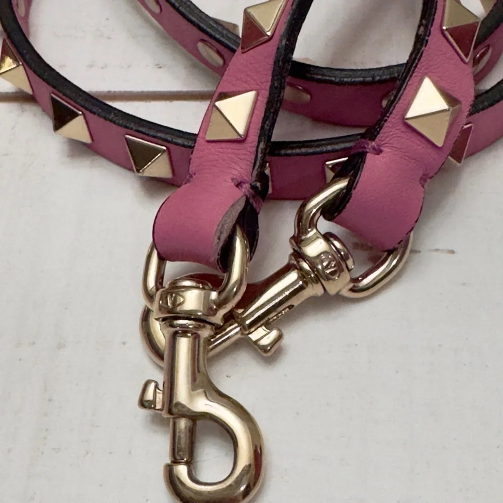 Pink Valentino Garavani Small Leather Rockstud Tote - Picture 7 of 15